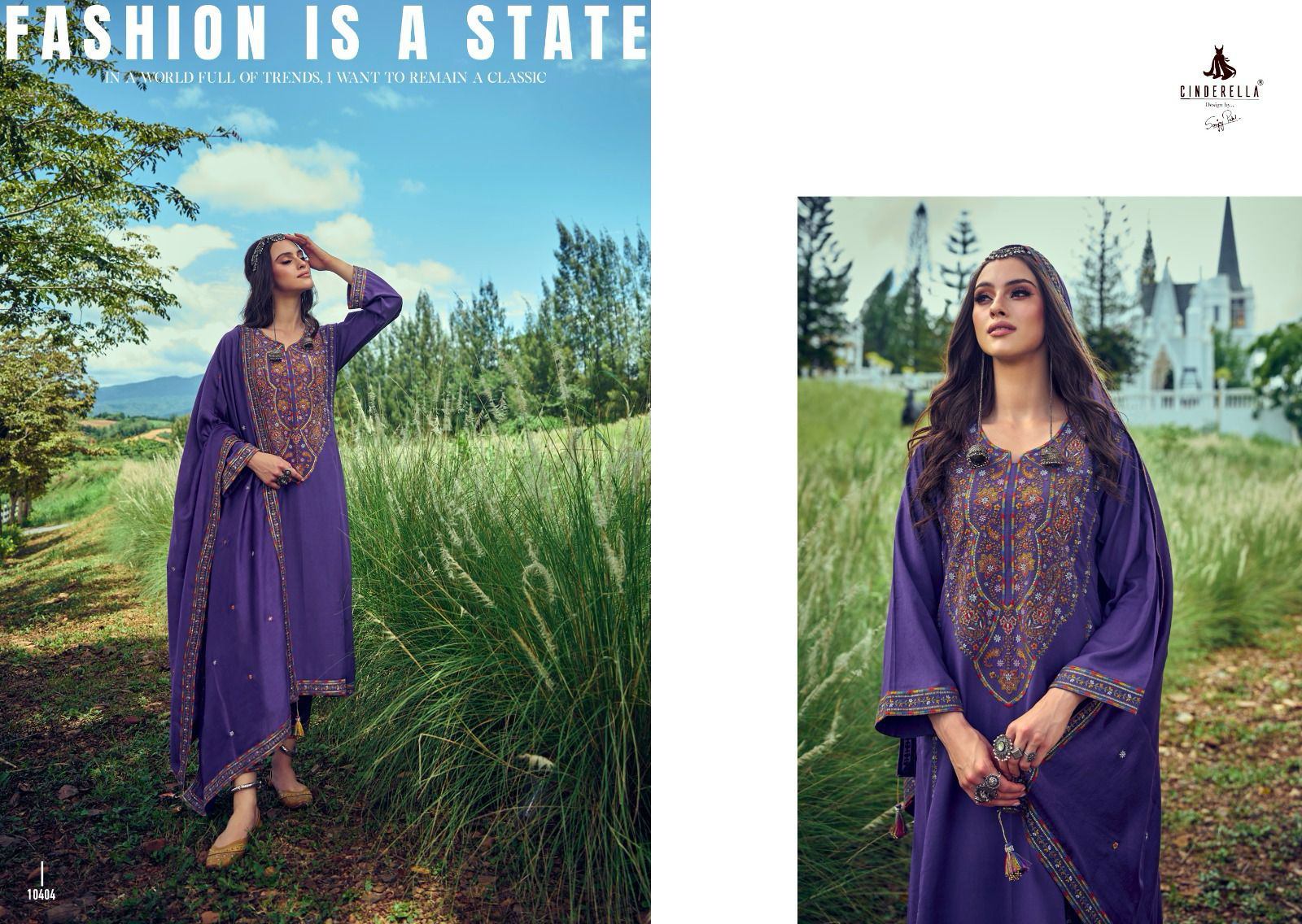 The Festive Edit By Cinderella Heavy Pashmina Suits Catalog